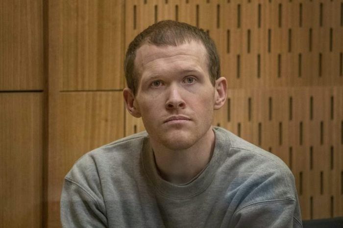 Australian white supremacist Brenton Tarrant at the Christchurch court