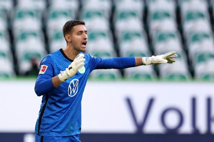 Wolfsburg's Belgium goalkeeper Koen Casteels pulled off a dramatic late penalty save to seal Sunday's 2-1 win over Hoffenheim