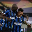 Deadly duo: Romelu Lukaku and Lautaro Martinez both scored twice in Inter's 5-0 thrashing of Shakhtar Donetsk