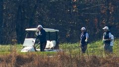 President Donald Trump participates in a round of golf at the Trump National Golf Course on Saturday, Nov. 7, 2020, in Sterling, Virginia.