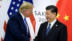 China's President Xi Jinping and US President Donald Trump meet at a summit in Osaka in June 2019