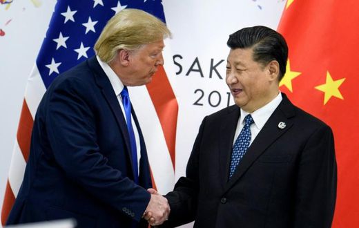 China's President Xi Jinping and US President Donald Trump meet at a summit in Osaka in June 2019