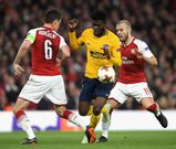 Thomas Partey faced Arsenal in the semi-final of the Europa League