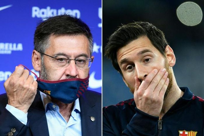 Josep Maria Bartomeu (L) stepped down from the Barcelona presidency last week