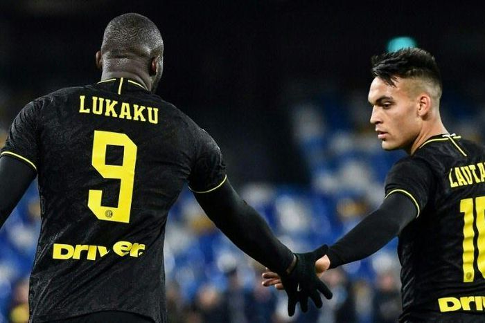 'Rough diamonds': Romelu Lukaku (L) and Lautaro Martinez (R) have formed a lethal strike partnership at Inter Milan this season.
