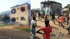 Angry youth burn down pastors' buildings because 7 men can't find their penises