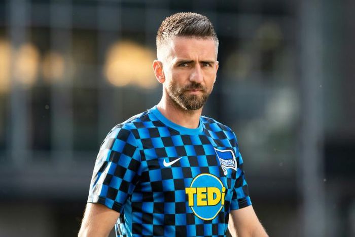 Bosnian striker Vedad Ibisevic, 36, joined cash-strapped Schalke on Thursday and has said he wants to donate his base salary to charity.

 looks on during the warm-up before the German first division Bundesliga football match SC Freiburg v Hertha Berli...