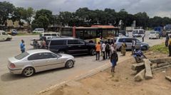 The driver of the bus is said to have knelt to beg the MP