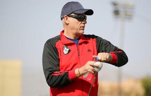French coach Hubert Velud trains the Sudan national squad in Khartoum this year.
