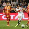 Achraf Bencharki (C) helping Zamalek of Egypt defeat Esperance of Tunisia to win the CAF Super Cup this year.