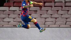 Lionel Messi celebrates scoring for Barcelona in last Saturday's win over Napoli to set up their Champions League quarter-final clash with Bayern Munich.