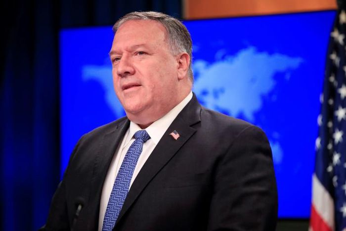 US Secretary of State Mike Pompeo tells a news conference that the United States will submit a UN resolution to extend an arms embargo on Iran