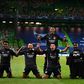 Lyon players celebrate after beating Manchester City to reach the semi-finals of the Champions League for just the second time