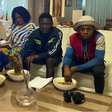 Nana Aba Anamoah and her hawker friends having lunch