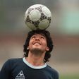 Maradona in training with Argentina at the 1986 World Cup in Mexico