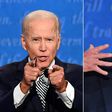 Joe Biden and Donald Trump speak during the first presidential debate at the Case Western Reserve University and Cleveland Clinic in Cleveland, Ohio on September 29, 2020.