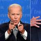 Joe Biden and Donald Trump speak during the first presidential debate at the Case Western Reserve University and Cleveland Clinic in Cleveland, Ohio on September 29, 2020.