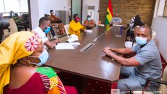A section of the assembly members at Mahama’s office