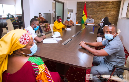 A section of the assembly members at Mahama’s office