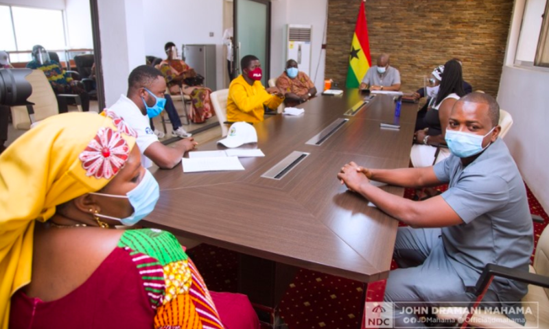 A section of the assembly members at Mahama’s office