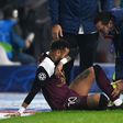 That hurts: Neymar receiving treatment in Istanbul on Wednesday