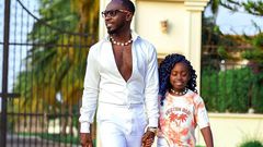 Okyeame Kwame with daughter