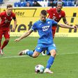 Hoffenheim striker Andrej Kramaric converts a late penalty in Sunday's shock 4-1 win over Bayern Munich