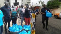 John Dumelo provides packs of food for victims of Shiashie fire