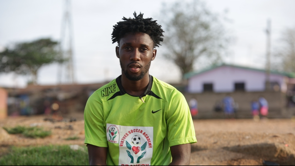 Emmanuel Remmie Monger plays for the Virtues Soccer Academy