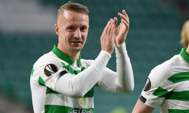 Super sub: Leigh Griffiths came off the bench to open the scoring for Celtic