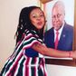 Afia Schwarzenegger with Mahama's portrait