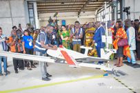 Ghana commissions country's first medical drone delivery centre at Omenako in the  Eastern Region (Twitter/Dr Mahamudu Bawumia‏) .