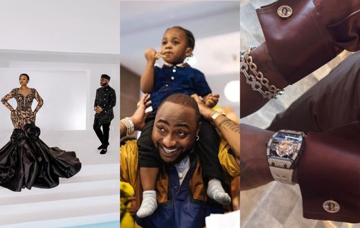 Davido honours late son with custom cufflinks at $3.7m lavish white wedding