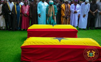 Dr Ibrahim Murtala Muhammed and Alhaji Limuna Muniru Mohammed laid to rest on Sunday, 10 August, at the military cemetery at Tse Addo in Accra
