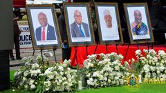 A photo of the helicopter crash victims