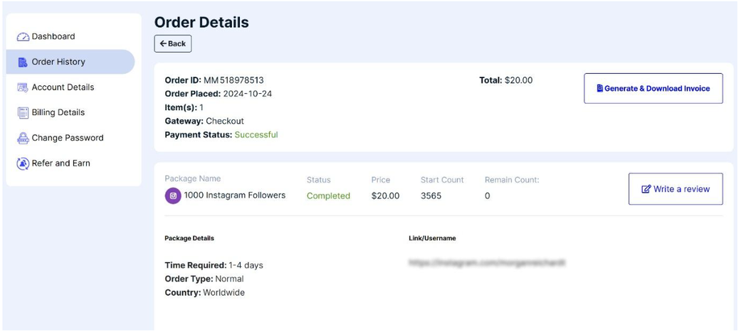 Media Mister Review: Results of 1000 Purchased IG Followers