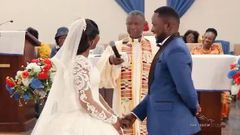 Reactions as officiating pastor gives hilarious advice to couple at wedding