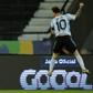 Lionel Messi celebrates his goal against Chile in the first Group A match of the Copa America June 14, 2021 at the Nilton Santos Olympic Stadium in Rio de Janeiro