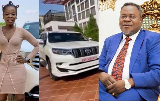 Ohemaa Woyeje gets brand new Toyota Prado from Dr Kwaku Oteng