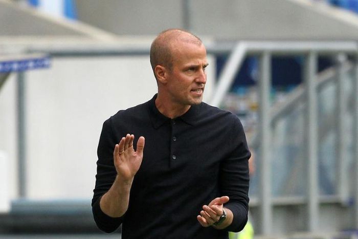 Hoffenheim coach Sebastian Hoeness urges his side on during September's shock 4-1 win over Bayern Munich