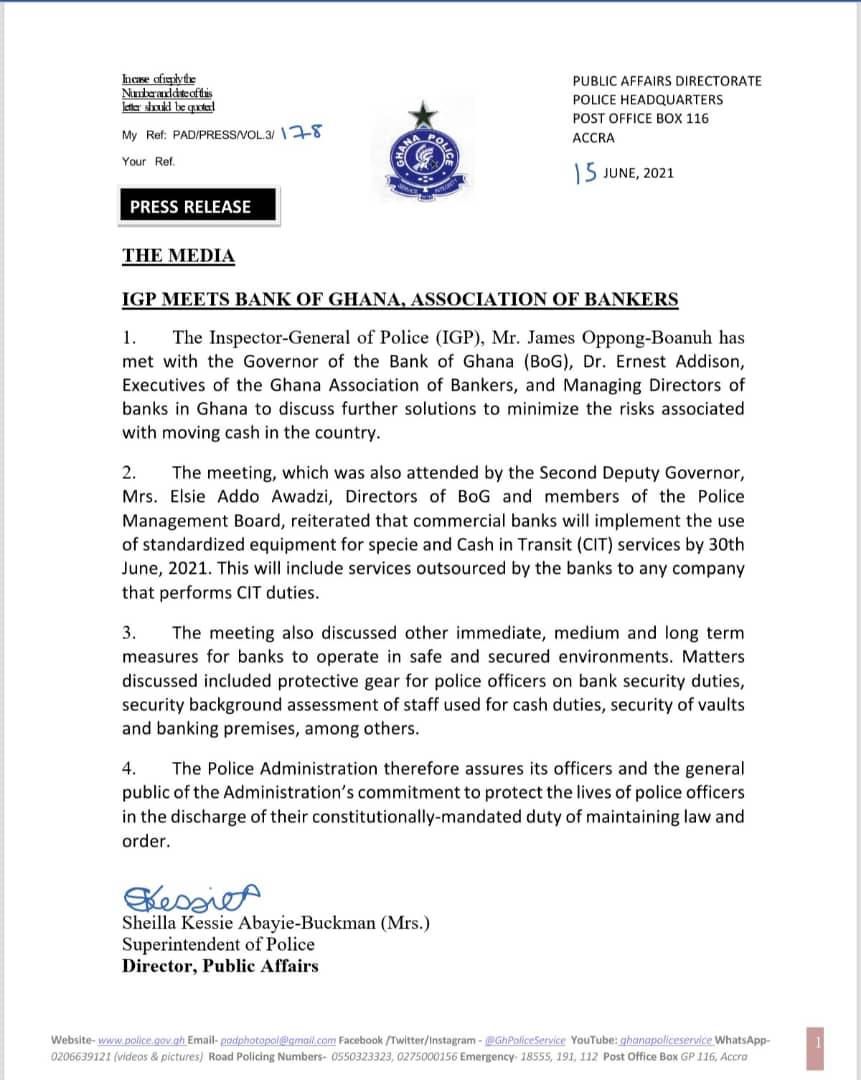 Police statement