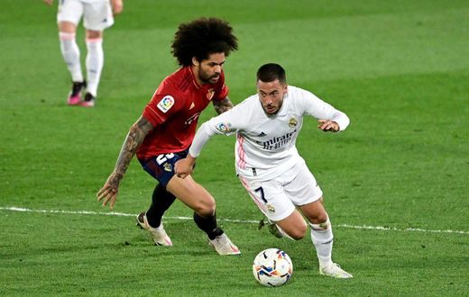 Eden Hazard made his first start since January in Real Madrid's win over Osasuna on Saturday