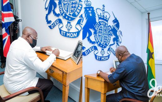 Akufo-Addo, Mahama sign book of condolence for Prince Philip