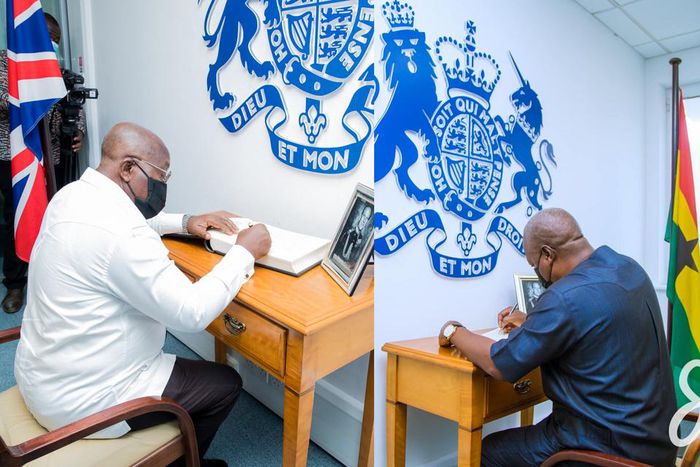 Akufo-Addo, Mahama sign book of condolence for Prince Philip