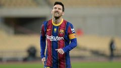 Lionel Messi was sent off in Barcelona's Spanish Super Cup loss on Sunday