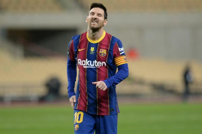Lionel Messi was sent off in Barcelona's Spanish Super Cup loss on Sunday