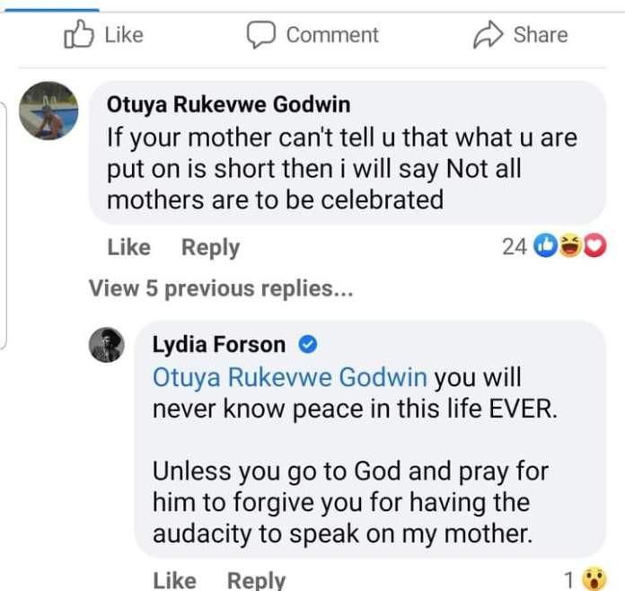 Lydia Forson curses fan