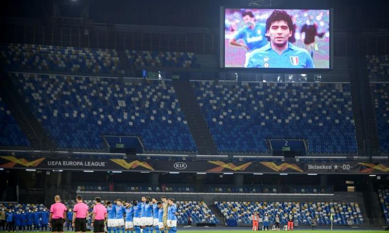 Napoli beat Rijeka in the Europa League on Thursday, a day after the death of club legend Diego Maradona