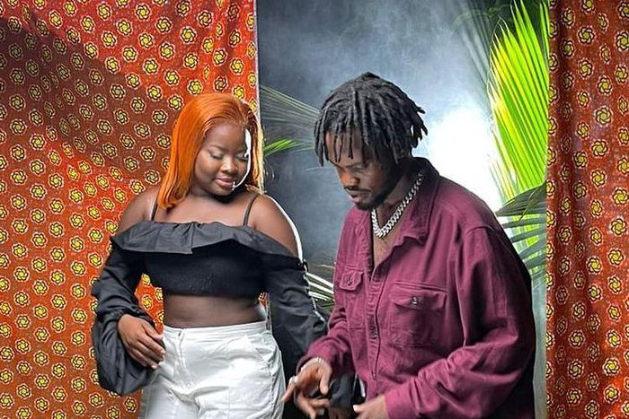 Ama Slay and Fameye on set
