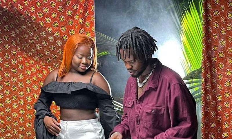 Ama Slay and Fameye on set